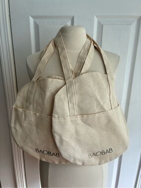 NWOT Baobab Round Tote Bags- Set of Two